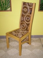Jídelní židle HAIFA, borovice, banánový list