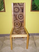 Jídelní židle HAIFA, borovice, banánový list