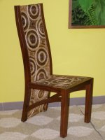Jídelní židle HAIFA, mahagon, banánový list